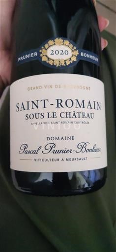 Borgoña Saint-Romain Domaine Pascal Prunierbonheur Sous le Château 2020