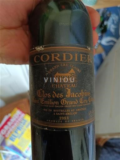 Burdeos Saint-Émilion Gran Cru Grand Cru Clos Des Jacobins 1981