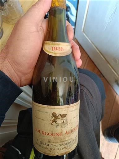 Burgundy Bourgogne Aligoté F. Beaultforgeot & Cie 1936