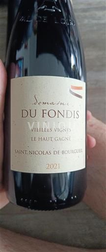 Thung lũng sông Loire Saint-Nicolas-De-Bourgueil Domaine Fondis Le Haut Gagné 2021
