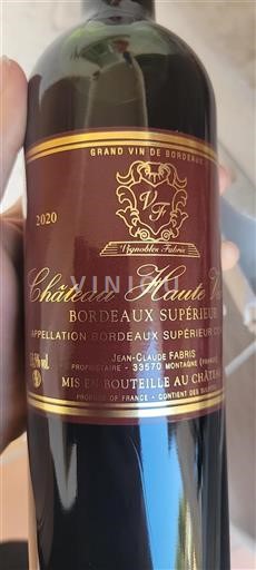 Bordeaux Bordeaux supérieur Château Haute Vigneau 2020