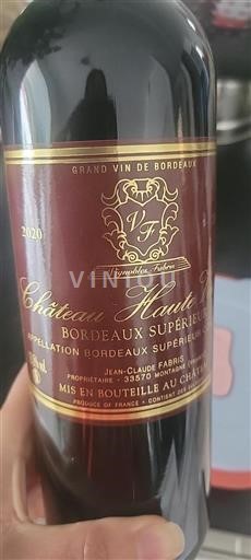 Bordeaux Bordeaux Supérieur Château Haute Vigneau 2020