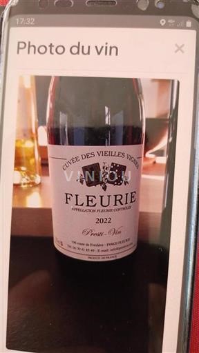 Beaujolais Fleurie. Prestivin des Vieilles Vignes 2022