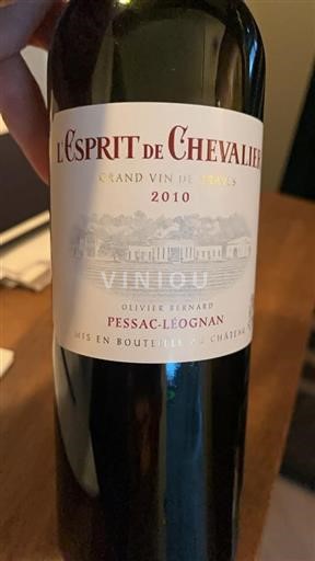 Bordeaux Pessac-Léognan Domaine Chevalier L'Esprit de Chevalier 2010
