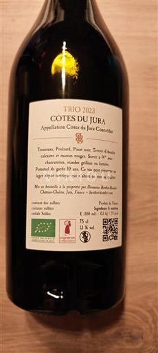 Jura Côtes du Jura Domaine Berthetbondet Trio 2023