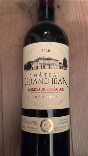 Bordeaux Bordeaux Supérieur Château Grand Jean Réserve 2020