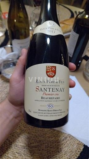 Borgogna Santenay Premier Cru Roux Père & Fils Beaurepaire 2017