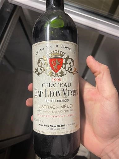 Bordeaux Listrac-Médoc Cru Bourgeois Château Cap Léon Veyrin 1998
