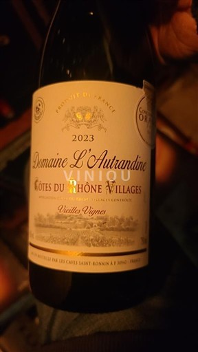 Rhône-dalen Côtes-du-Rhône-Villages Domaine L'autrandine Vieilles Vignes 2023