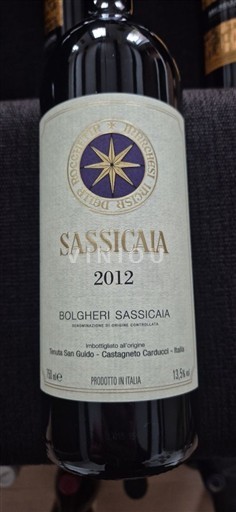 Toscana Ikke specificeret Tenuta San Guido Sassicaia 2012