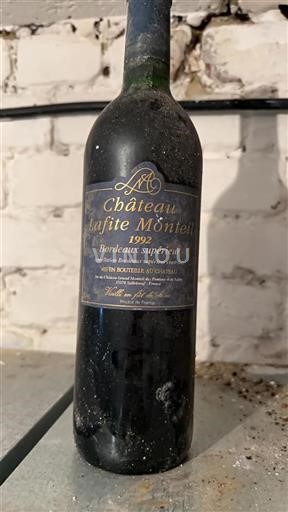 Vin Rouge sec Château Lafite Monteil 1992 France Bordeaux Bordeaux supérieur AOC