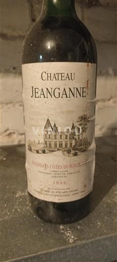 Bordeaux Premières Côtes de Bordeaux Château Jeanganne 1988