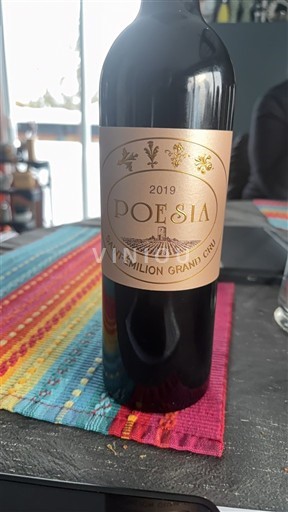 Bordeaux Saint-Émilion Grand Cru Grand Cru Poesia 2019