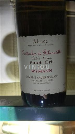 Alsace Domaine Xavier Wymann Cuve´e Lison 2012