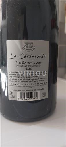 Langvedok Pic-saint-loup La Cérémonie 2020