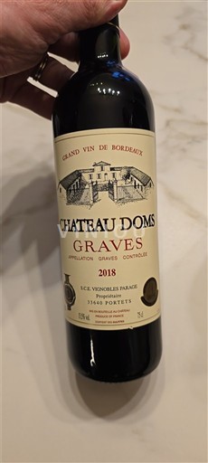 Bordeaux Graves Château Doms 2018