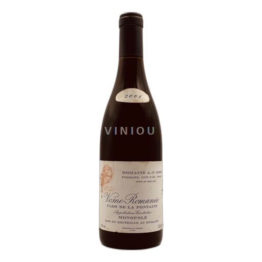 Burgundija Vosne-Romanée Domaine Gros Clos de la Fontaine 2001