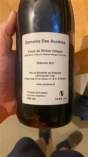 Rhône-dalen Côtes-du-Rhône-Villages Domaine Des Auzières 2021