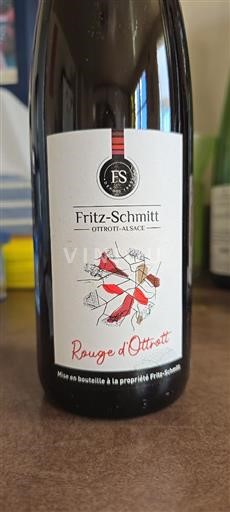 Vin Rouge sec Rouge d'Ottrott Fritz-Schmitt 2023 France Alsace Pinot noir AOC