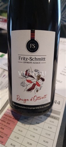 Алзас Nespecificirano Fritzschmitt Rouge d'Ottrott 2023