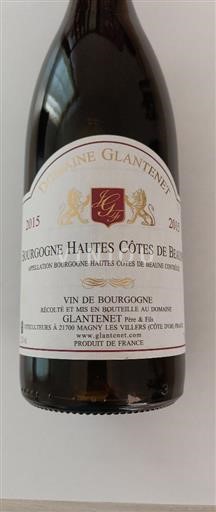 Borgonha Hautes-Côtes de Beaune Domaine Glantenet 2015
