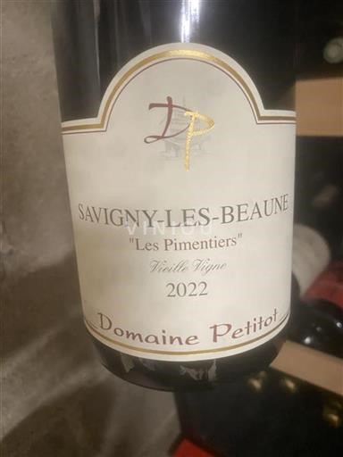 Borgoña Savigny-lès-Beaune Grand Cru Domaine Petitot Les Pimentiers Vieille Vigne 2022
