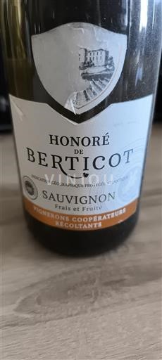 Akvitanien och Charentes Atlantique Honoré De Berticot Sauvignon Icke årgångsbetecknad