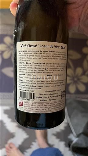 Borgogna Viré-clessé Mylène, Franz & Pierre Gonard Coeur de Viré 2020