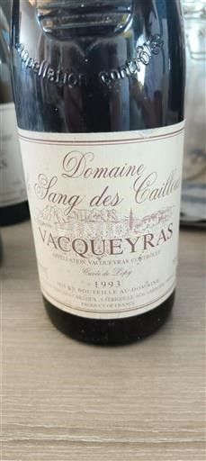Rhône Valley Vacqueyras Domaine Le Sang Des Cailloux de Lopy 1993