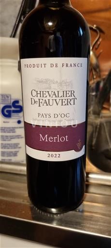 Languedoc-Roussillon Pays d'Oc Chevalier De Fauvert Merlot 2022