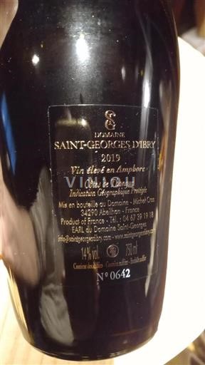 Languedoc-Roussillon Côtes de Thongue Saint Georges Ibry Vin élevé en Amphore 2019