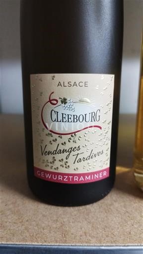 Alsace Gewurztraminer Cleebourg Vendanges Tardives 2018