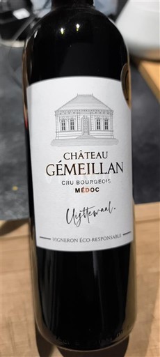 Bordeaux Médoc Cru Bourgeois Château Gemeillan Icke årgångsbetecknad