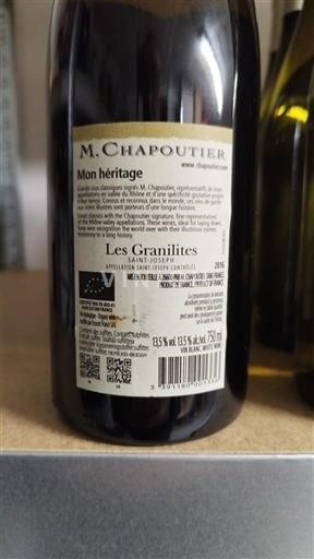 Valle del Rodano Saint-Joseph M. Chapoutier Les Granilites 2016