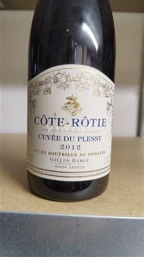 Rhônetal Côte-rôtie Domaine Gilles Barge du Plessy 2012