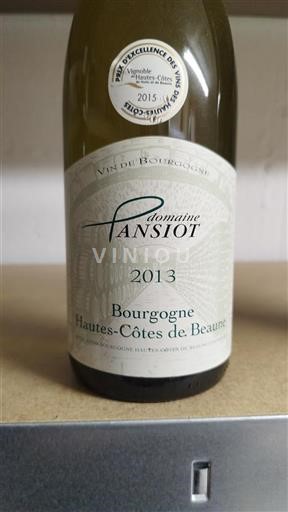 Burgund Hautes Côtes de Beaune Domaine Pansiot 2013
