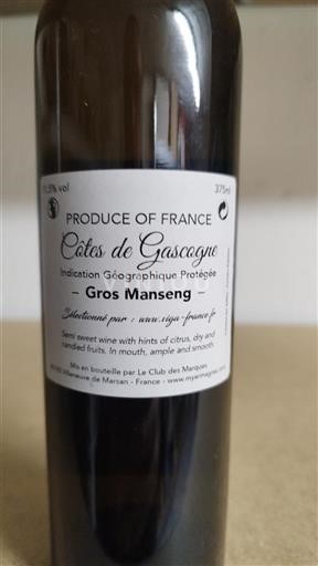 Sudoeste Côtes de Gascogne Gros Manseng Sin añada