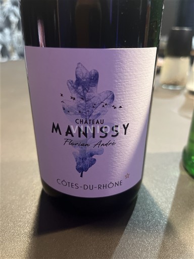 Vale do Ródano Côtes-do-Ródano Château Manissy Florian André Não Sazonado