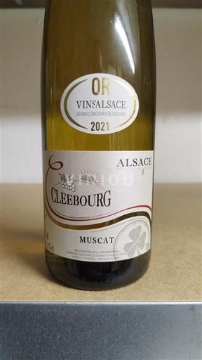 Vin Blanc sec Cleebourg 2021 France Alsace Muscat AOC