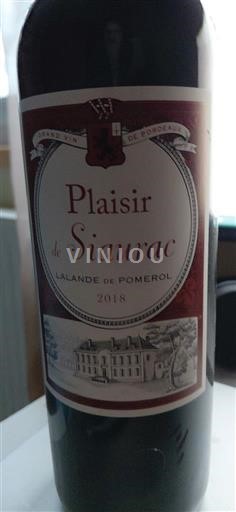 Bordeaux Lalande-de-Pomerol Siaurac Plaisir de Siaurac 2018