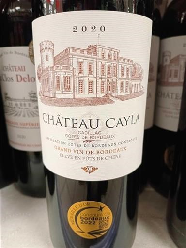Bordeaux Cadillac-côtes-de-bordeaux Château Cayla 2020
