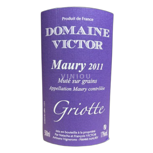 Vin Rouge sec Griotte Domaine Victor 2011 France Roussillon Maury AOC