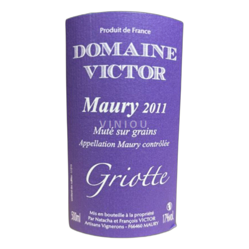Vin Rouge sec Griotte Domaine Victor 2011 France Roussillon Maury AOC
