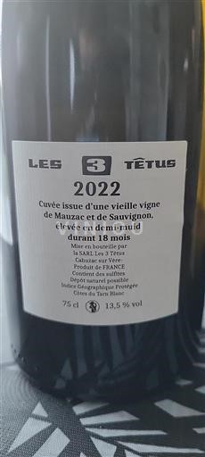 Sudoeste Côtes del Tarn Les 3 Têtus 2022