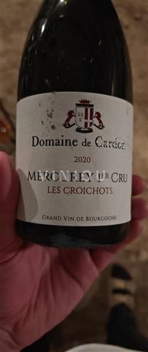 Burgundija Mercurey Premier Cru Domaine Cardon Les Croichots 2020