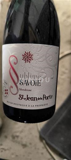 Savoie and Bugey Mondeuse St Jean De La Porte Sublime Savoie 2022
