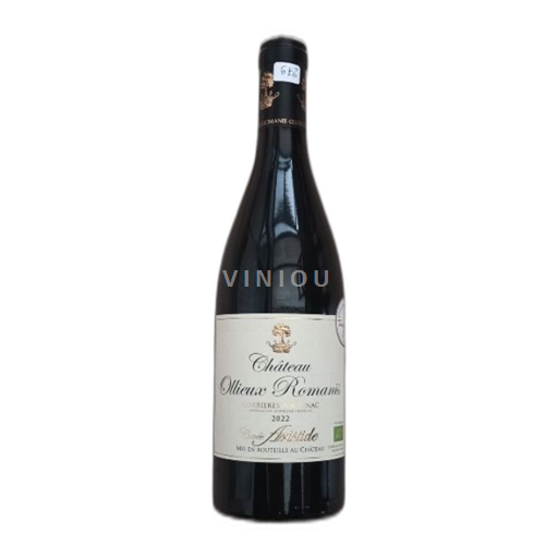 Vin Rouge sec Cuvée Aristide Château Ollieux Romanis 2022 France Languedoc Corbières-boutenac AOC