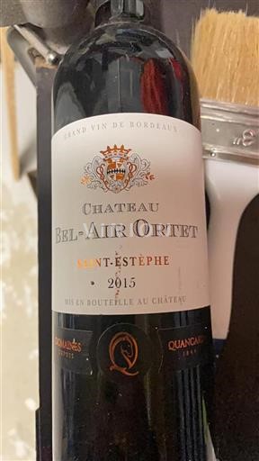 Vin Rouge sec Château Bel-Air Ortet 2015 France Bordeaux Saint-Estèphe AOC