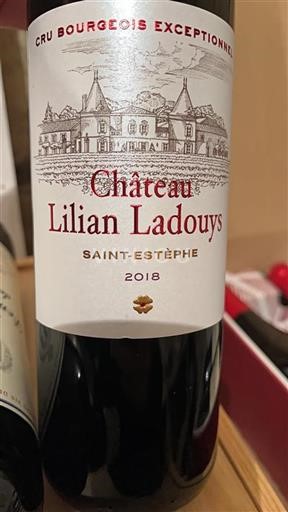 Burdeos Saint-Estèphe Cru Bourgeois Exceptionnel Château Lilian Ladouys 2018