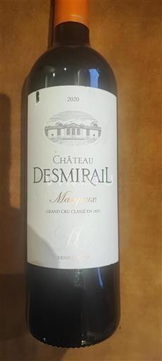 Bordeaux Margaux Grand Cru Château Desmirail 2020